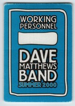 Dave Matthews Band Backstage Concert Pass 2000 Vintage Original Cloth Blue - £16.33 GBP