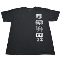 Ecko Unltd Shirt Mens L Black Short Sleeve Crew Neck Cotton Graphic Prin... - $15.72