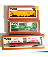 HO TYCO Santa Fe Piggyback Flatcar + UP &amp; BN 40&#39; Hopper Cars Lot - $610.76 MXN