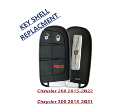 New 3B Replacment Smart Key Shell For 2015 - 2022 Chrysler 200 300 M3M-40821302 - £7.50 GBP