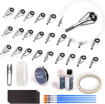 Fishing Rod Tip Repair Kit Glue Epoxy Eyelets Thread Pole Tip Replace Set - $23.25