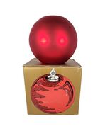 Dept 56 Votive Candle Holder Red Mercury Glass Tea Light Ornament w Box - $109.33 MXN
