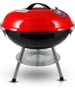 14&#39;&#39; Portable Charcoal BBQ Grill With Dual Venting System for Backyard &amp;... - $642.71 MXN