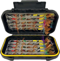 Fly Fishing Flies Kit with Fly Box 72 PCS Trout Bass Assortment - €27,21 EUR