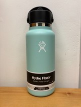 NWT Hydro Flask Stainless Steel Water Bottle w Wide Flex Straw Cap 32OZ - Dew - £37.96 GBP