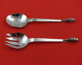 Blossom by Unknown Mexican Sterling Silver Salad Serving Set 3-D flower ... - £225.06 GBP
