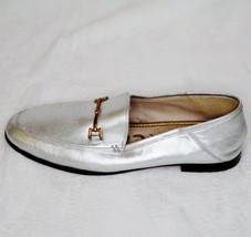 Sam Edelman Silver Loraine Leather Bit Loafer Loafers Flats size 6.5 - £20.89 GBP