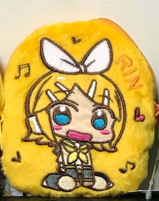Japan SEGA Kagamine Rin Applique Pouch feat. CHANxCO &quot;VOCALOID&quot; - 15cm B... - $37.62