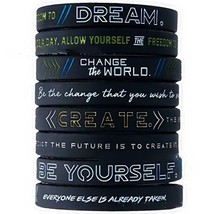 New Success Focus&amp; Believe Motivational Silicone Sports Bracelets &amp; Bangles Gift - £15.16 GBP