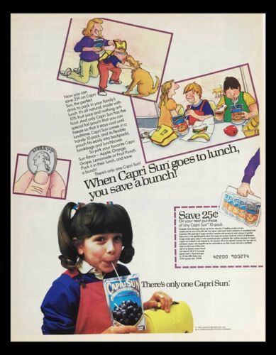 1984 Capri Sun Natural Fruit Drink Circular Coupon Advertisement - $15.16