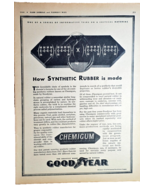 GOOD YEAR - How Synthetic Rubber Is Made-1942 Vintage Print Ad-CHEMIGUM-... - $14.66 CAD
