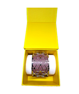 Les Georgettes by Altesse Brass Silver Finish Cuff Bracelet &amp; 3 Leather ... - $69.93 CAD