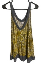 Secret Treasures Pajama Top Sleeveless Animal Print Gold Gray Womens XLG 16/18 - £8.47 GBP