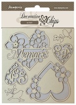 Stamperia Decorative Chips 5.5&quot;X5.5&quot;-Blue Land Memories SCB175 - $166.50 MXN