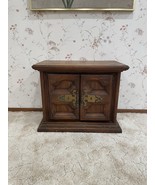 Vintage Heavy Wood Double Door Nightstand Or End Table - $208.56 CAD