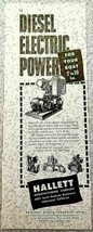 1947 Print Ad Hallett Marine Diesel Electric Power Generators Inglewood,CA - £8.16 GBP