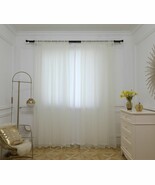 1 PAIR of Voile Curtains 2 Panels Slot Top Plain Curtain Lucy Sheer Net - €11,37 EUR+
