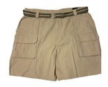 Ivy Crew Classics Cargo Shorts Mens Size 40 Tan Khaki Cotton Belted - $11.23