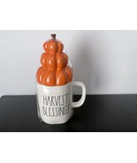 Rae Dunn Thanksgiving &quot;HARVEST BLESSINGS&quot; Mug with Topper - £23.81 GBP