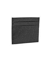 Brooks Brothers Mens Black Embossed Print Genuine Leather Card Wallet 18582-1 - £65.52 GBP