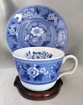 SPODE The Blue Room Collection BOTANICAL BLUE Tea Cup &amp; Saucer Set - NOS - $29.30
