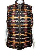 Ariat X Pendleton Down Vest Women&#39;s 2X Brown Orange Aztec Cowgirl Puffer - AC - £43.91 GBP