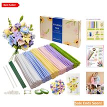 500 Pcs Pipe Cleaner Flower Craft Kit with Tutorials Vibrant Multi-Color... - $34.60