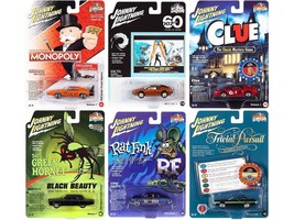 Pop Culture 2022 Set of 6 Cars Release 1 1/64 Diecast Model Cars by Johnny Ligh - £68.96 GBP
