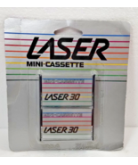 2 Pack Laser Mini - Cassettes 30 Min For Dictation Machines Micro Recorders - $7.91