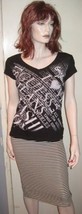 Vintage WOMEN&#39;S Ladies GUESS V NECK Shirt Sz S/P 100% Cotton - £15.97 GBP