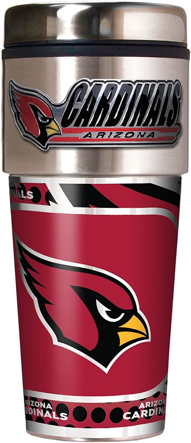 Arizona Cardinals Metallic Travel Tumbler Stainless Steel 16oz - $24.99