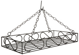LARGE WROUGHT IRON POT &amp; PAN SCROLL RACK ~ Hanging Holder with 8 Forged ... - $2,631.16 MXN