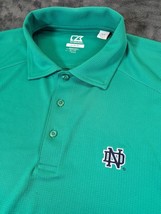 Notre Dame Fighting Irish Performance Polo Shirt Mens Green CB DRYTEC NCAA - $20.87