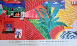 Hockney - Original Exhibition Poster - Hollywood Hills - Met Nyc - 1988 - Rare - $474.05