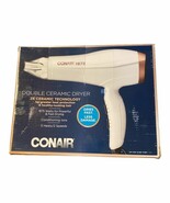 Conair 1875W Double Ceramic Ion Hair Dryer w/Concentrator - White / Rose... - $50.50 CAD