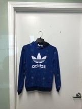 Adidas Originals Juniors' All Over Print Hoodie GD2841 Royal Blue Size Large - $11.61