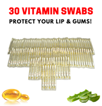 30 TEETH WHITENING VITAMIN E SWABS FOR LIP &amp; GUMS PROTECTION MOISTURIZIN... - £8.62 GBP