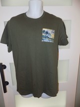 Myrtle Beach SS T-Shirt Olive Green Logo Keep Calm Enjoy Life Size M Men&#39;s NWOT - £16.55 GBP