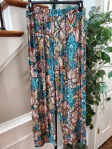 Est.1946 Women Multicolor Rayon Wide Leg Pull On Comfort Waist Trouser S... - $24.75