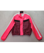 Converse Track Jacket Womens Medium Pink Neon Logo Snap Button Full Zipp... - £18.08 GBP