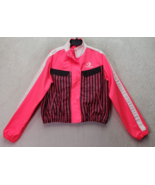 Converse Track Jacket Womens Medium Pink Neon Logo Snap Button Full Zipp... - $31.61 CAD