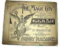 1892 Chicago Worlds Fair MAGIC CITY Photo Portfolio 1,2 - $24.98