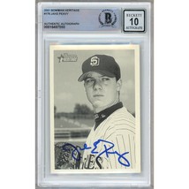 Jake Peavy San Diego Padres Signed 2001 Bowman Heritage #176 BAS BGS Auto 10 RC - £103.90 GBP