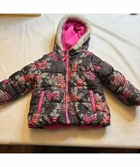 OshKosh &#39;Bgosh Floral Puffer Coat w Hood Fleece Lined Girls Size 18M - $17.30 CAD