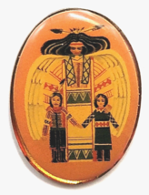 Vintage Native American Style Angel Pin Guardian Folk Art Southwest Desi... - $14.11 CAD