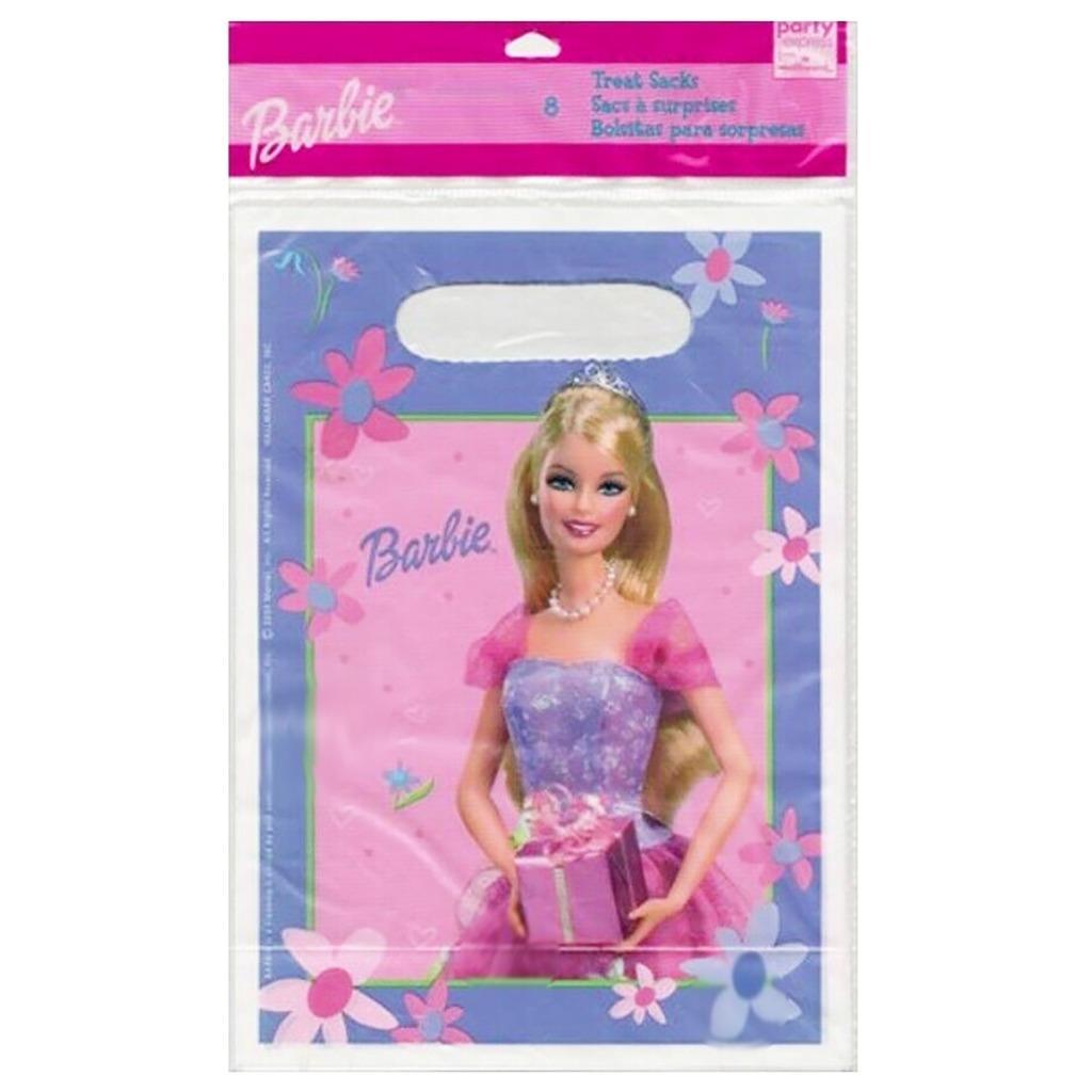 Barbie Big Day Treat Loot Bags Birthday Party Favor Supplies 8 Count Vintage - $6.95