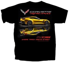 Chevy Chevrolet Corvette Track Meets Street Short Sleeve T-Shirt NEW Free Ship - $27.95+