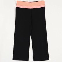 Kirkland Womens Reversible Capri Pants S Small Black Peach Workout Yoga Crop - £16.68 GBP
