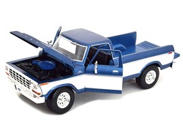 1979 Ford F-150 Ranger Pickup Truck Blue Metallic and Cream "Special Edition" 1/ - $2,220.45 MXN