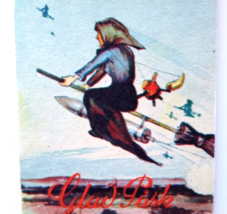 Easter Witches Postcard Fantasy Glad Pask On Broom Rocket Powered Tea PotSweden - £41.89 GBP